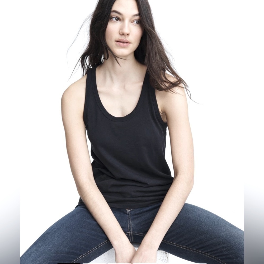 rag & bone Womens The Slub Tank Black Color size SP 100% Prima Cotton